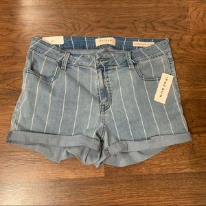 Pinstripe Jean shorts